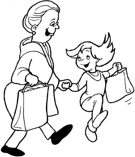 Бабушка рисунок