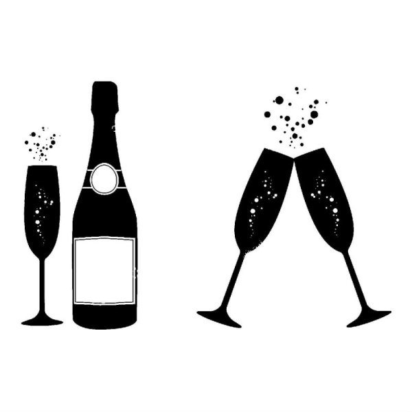 Трафарет на Свадебные бутылки