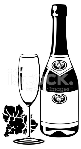 Шампанское черно белое