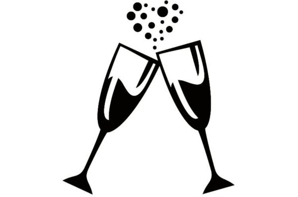 Бокал шампанского вектор