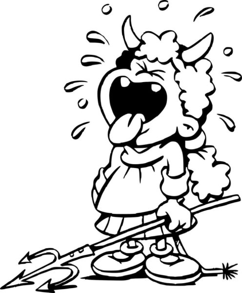 Раскраска чертенок