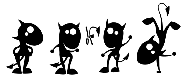 Четыре чёрненьких чумазеньких чертёнка