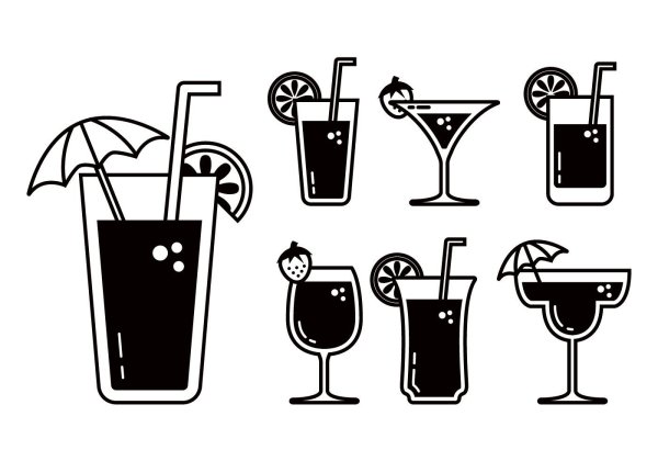 Коктейль силуэт