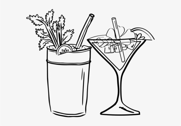 Раскраски напиток коктейль