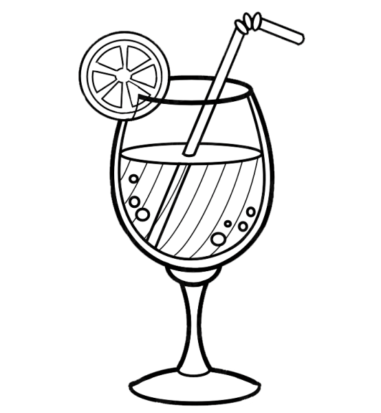 Раскраска коктейль
