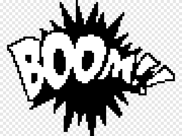 Пиксель арт черно белый