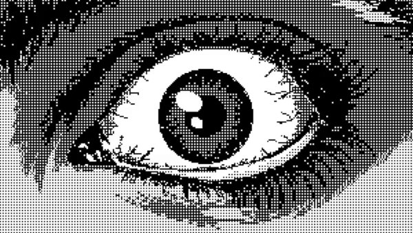 Пиксельные аниме глаза