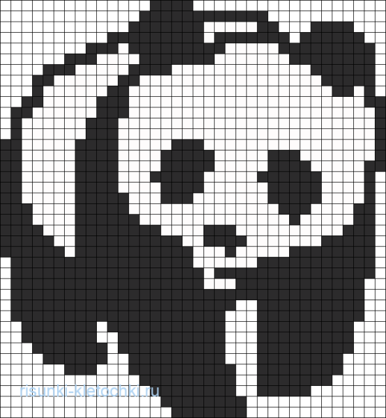 Рисунки по клеткам Панда