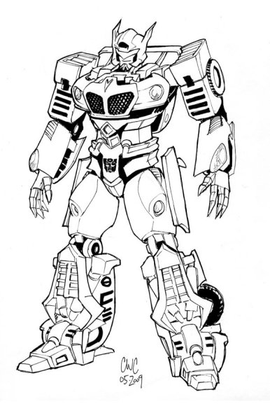 Раскраска трансформеры Оптимус Прайм