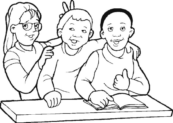 Школа раскраска для детей