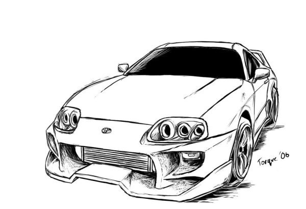 Раскраска Toyota Supra a80