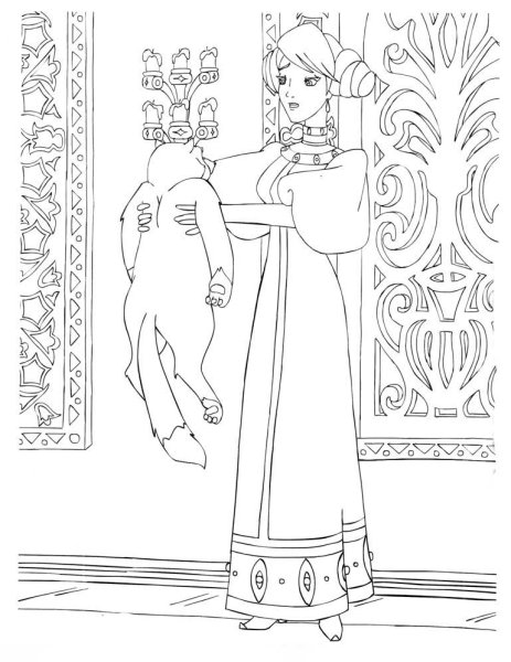 Раскраска "Царевна-Несмеяна"