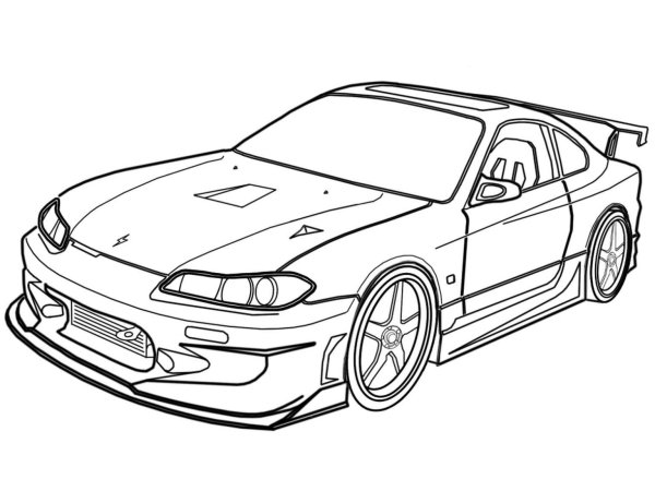 Раскраска Nissan Skyline r34