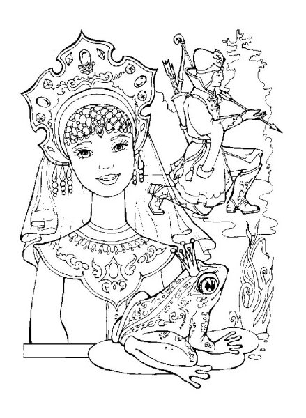 Разукрашки Царевна лебедь