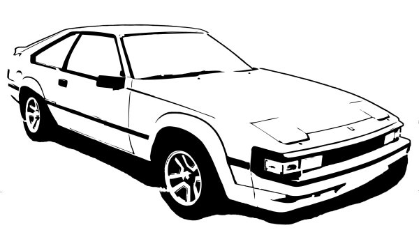 Раскраска Toyota Supra a80