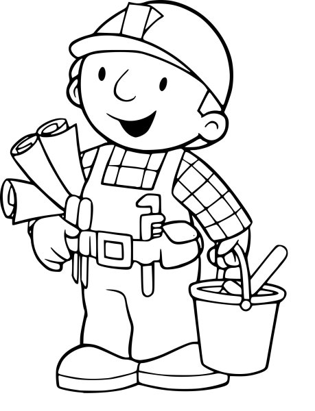 Профессии для детей черно-белые