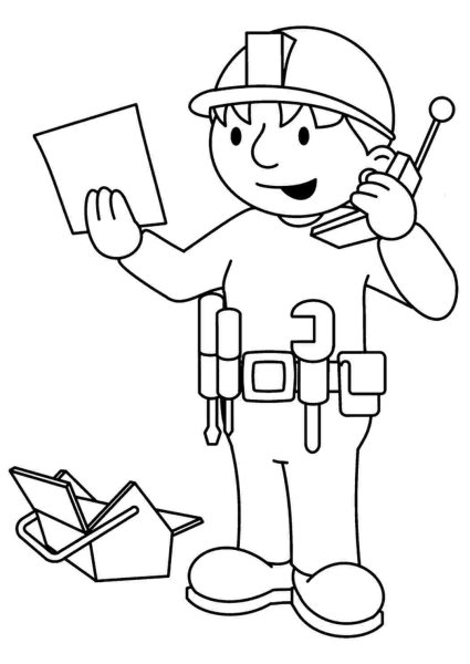 Много профессии раскраска