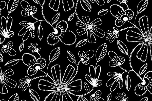 Цветочный орнамент бесшовный