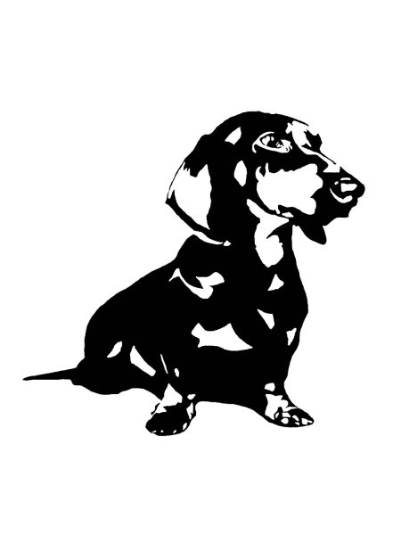 Такса трафарет