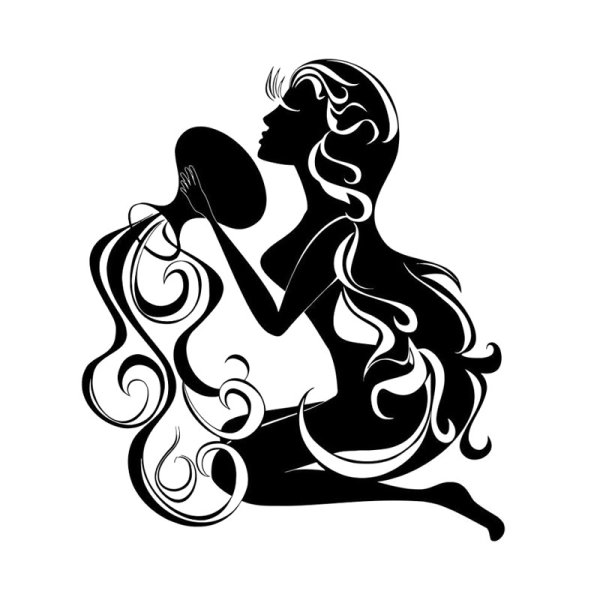 Водолей знак зодиака трафарет