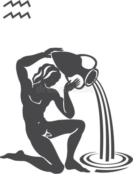 Знак Водолея контур