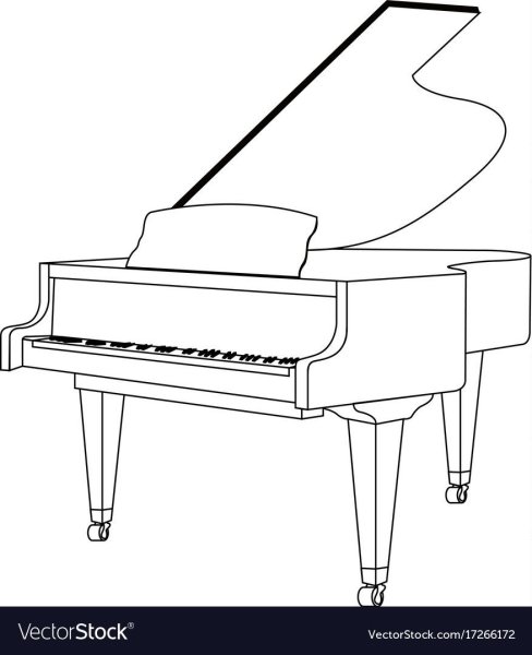 Фортепиано трафарет