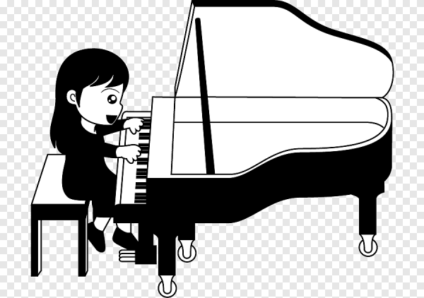 Черно-белый пианино для детей