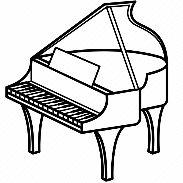 Пианино раскраска для детей
