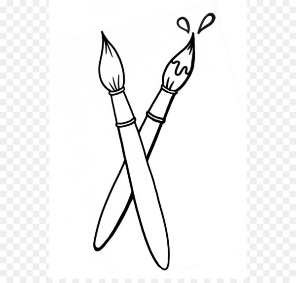 Кисточка чб