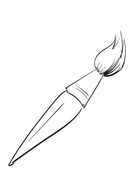 Кисточка раскраска