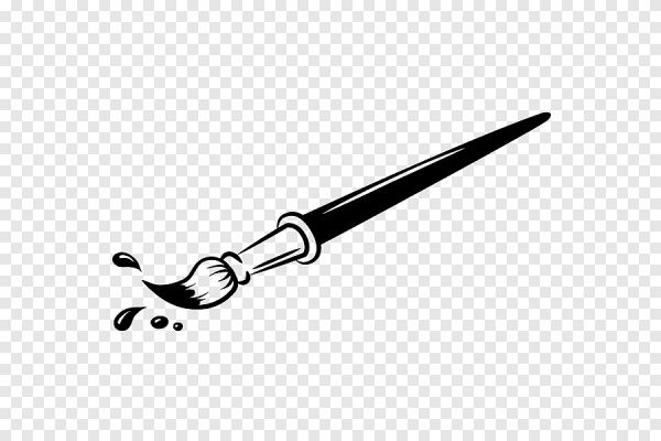 Кисточки для рисования черно белые