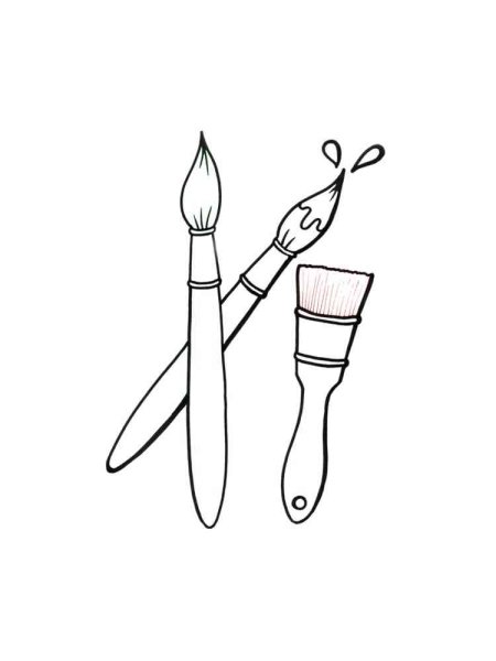 Кисточка раскраска