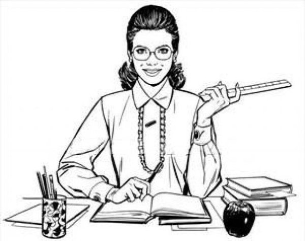 Учитель карандашом