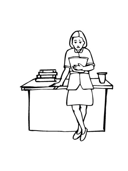 Раскраска учитель