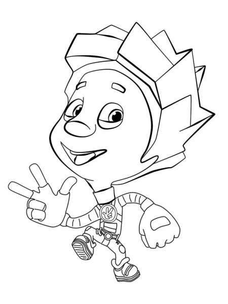 Раскраска Фиксики Симка и Нолик