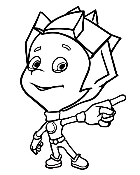 Раскраски для детей Фиксики Нолик