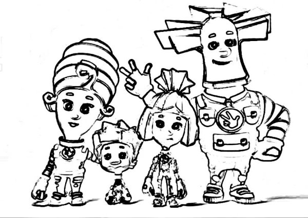 Раскраски для мальчиков Фиксики