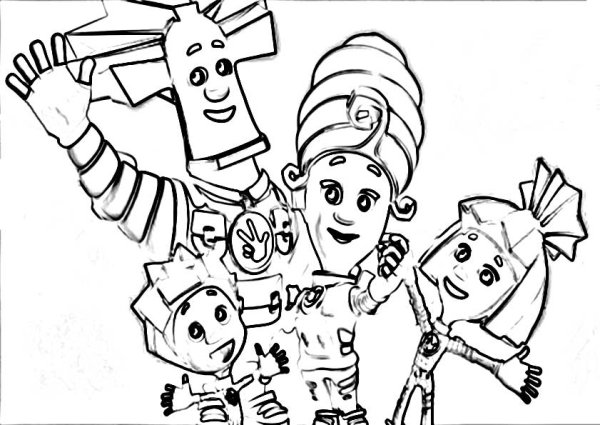 Фиксики Файер разукрашка