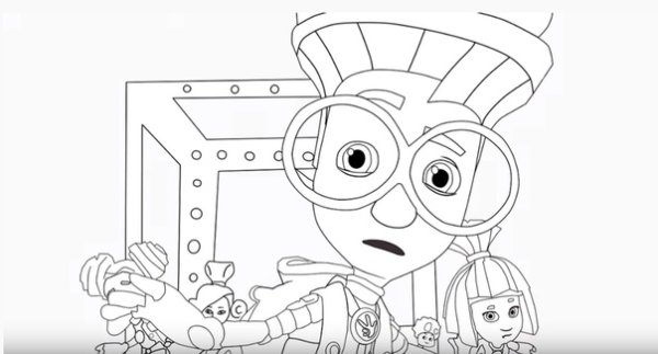 Фиксики Файер электрический раскраска