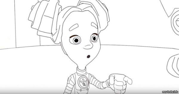 Раскраска Фиксики шпуля