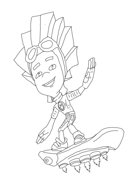 Раскраска Фиксики Игрек