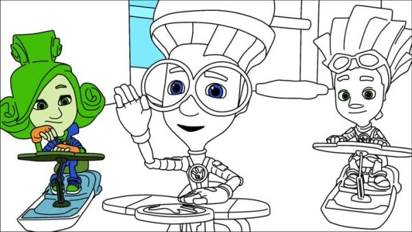 Раскраска Фиксики Дедус