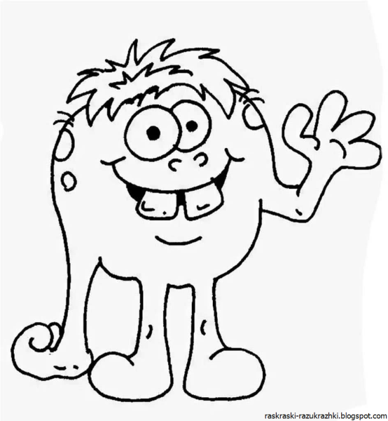 Монстры раскраска для детей