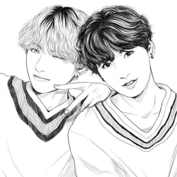 Срисовки BTS Vkook