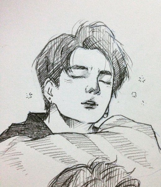 БТС скетчи Чонгук