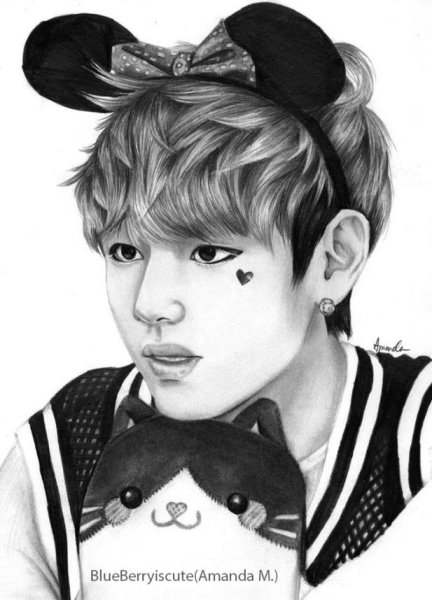 Рисунки БТС Тэхен