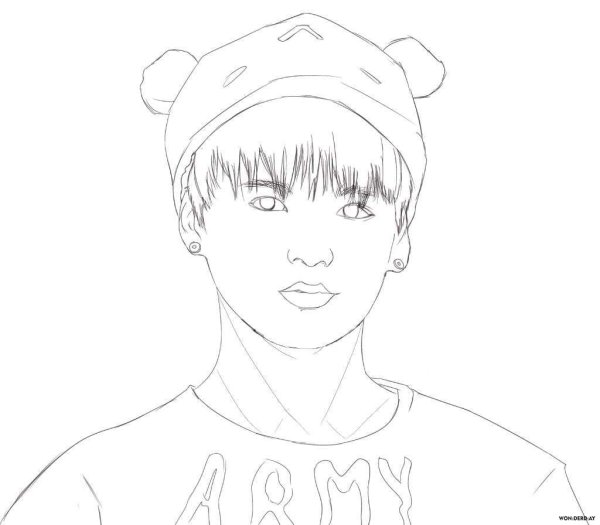 Раскраска БТС Чонгук