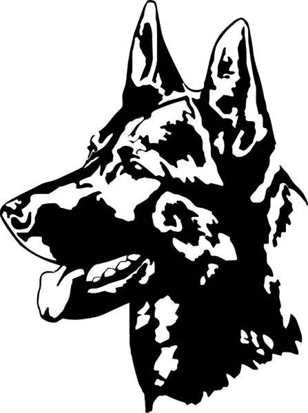 Силуэт немецкой овчарки