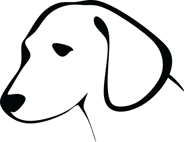 Контур головы собаки