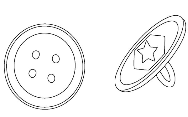 Трафарет пуговицы